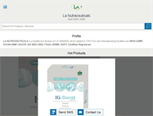 Tablet Screenshot of lanutraceuticals.com